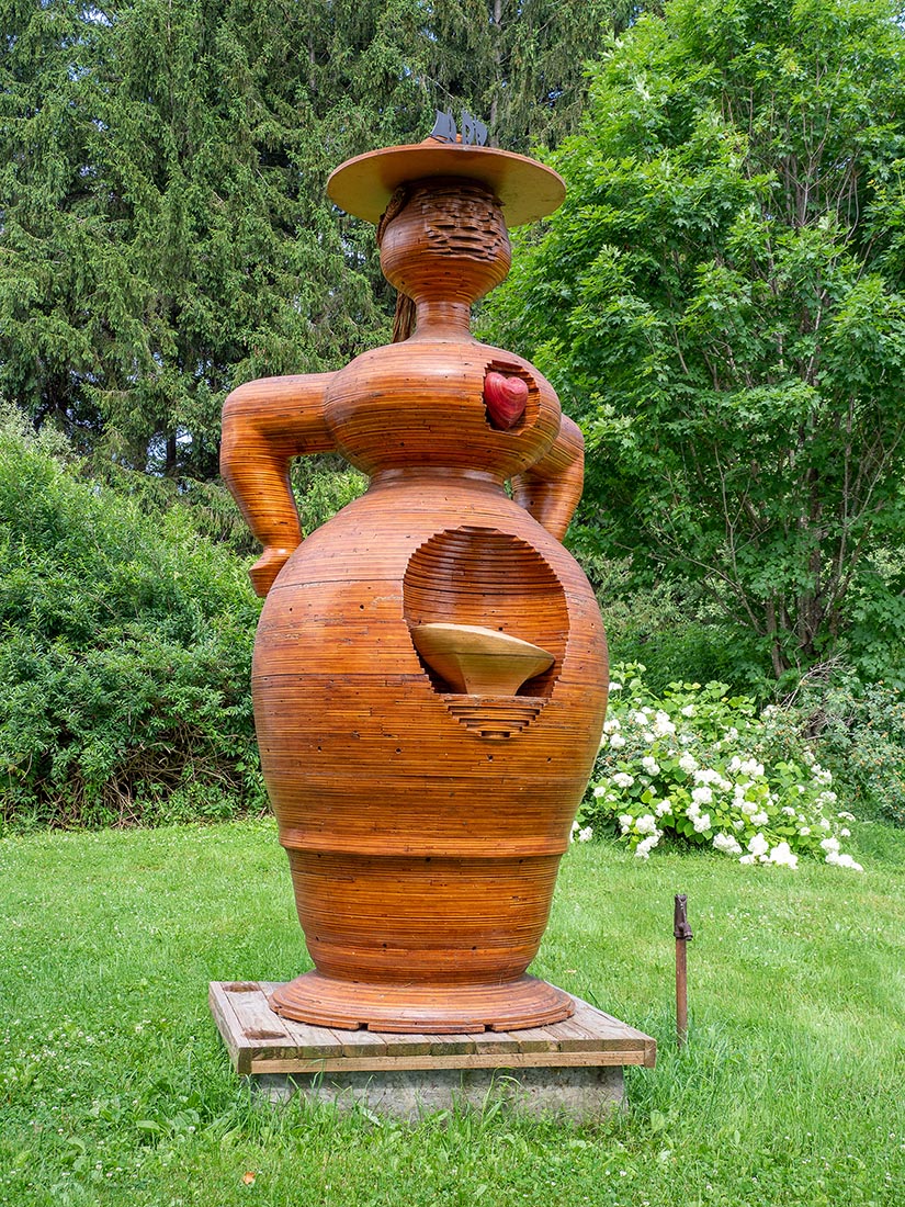 Lady Albany - laminated wood sculpture by Marjorie White Williams