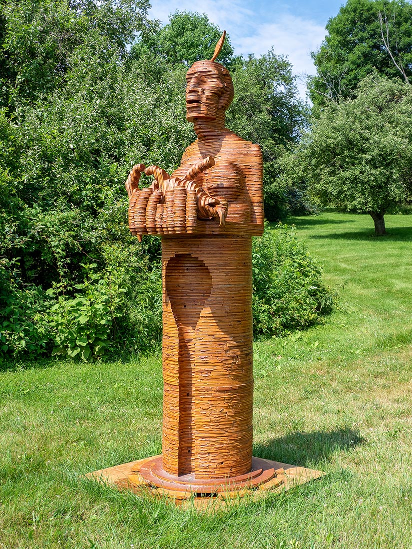 Mahican Mother - laminated Wood Sculpture by Marjorie White Williams