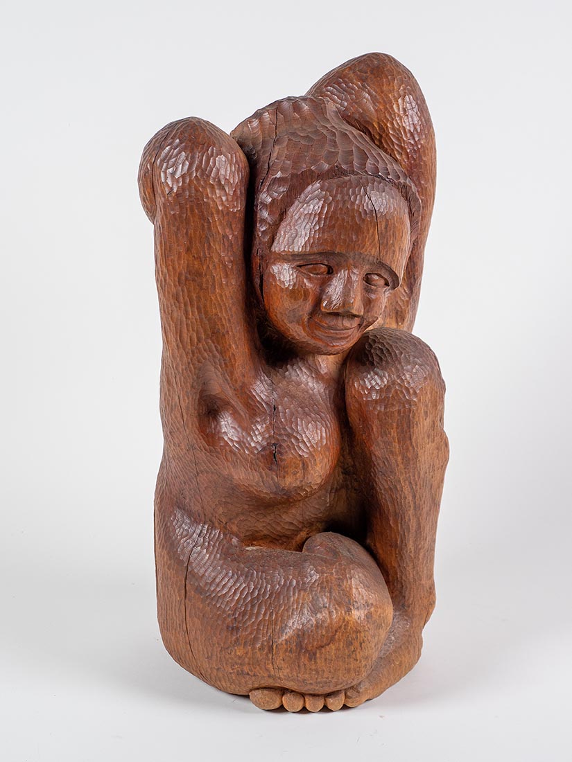 Carved Female Figure - sculpture by Marjorie White Williams