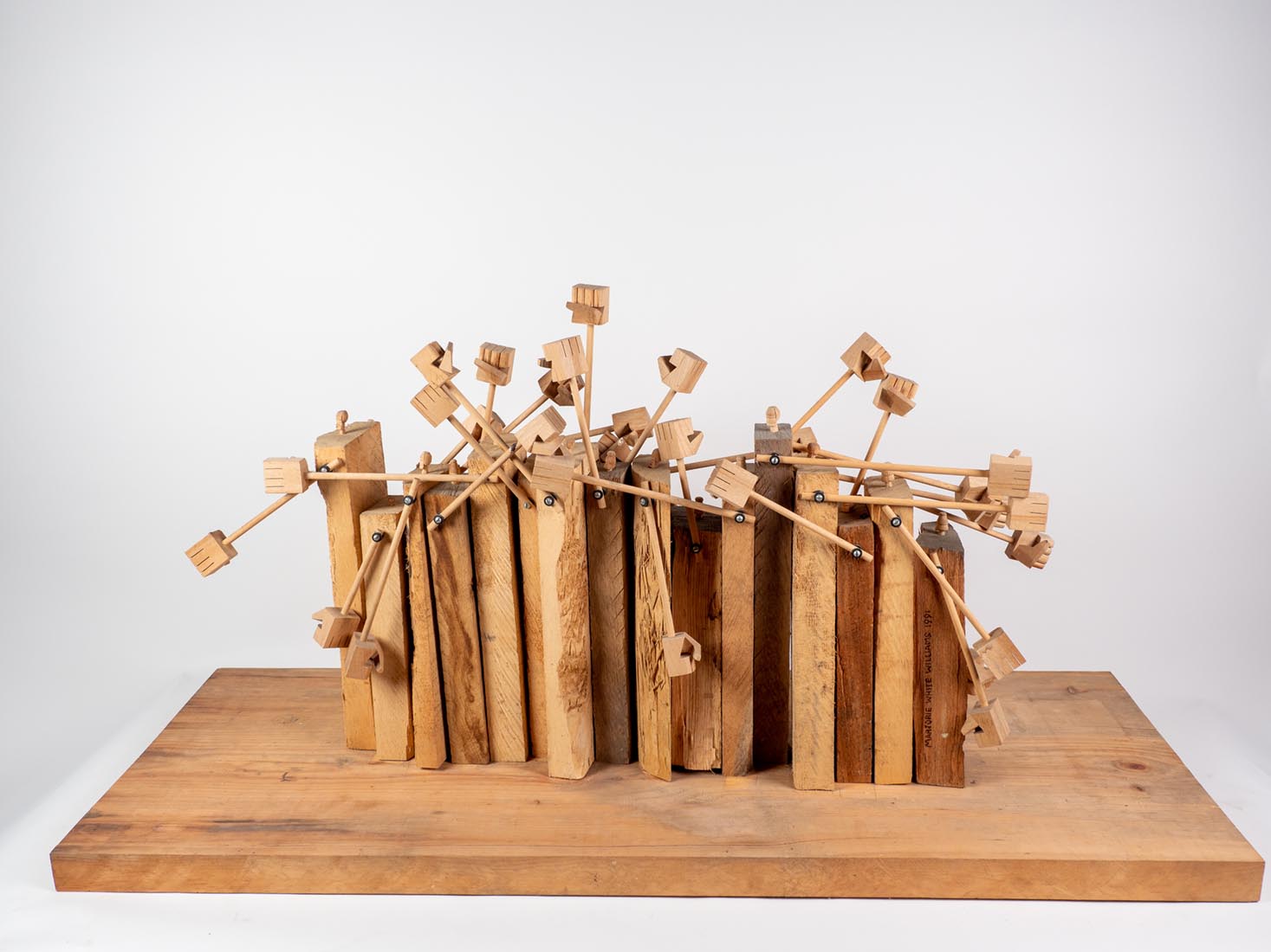Power Pack wood sculpture by Marjorie White Williams