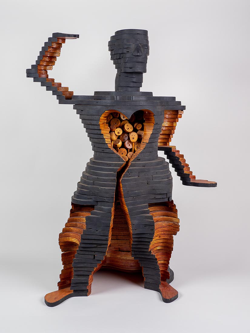 Mutationi wood sculpture by Marjorie White Williams