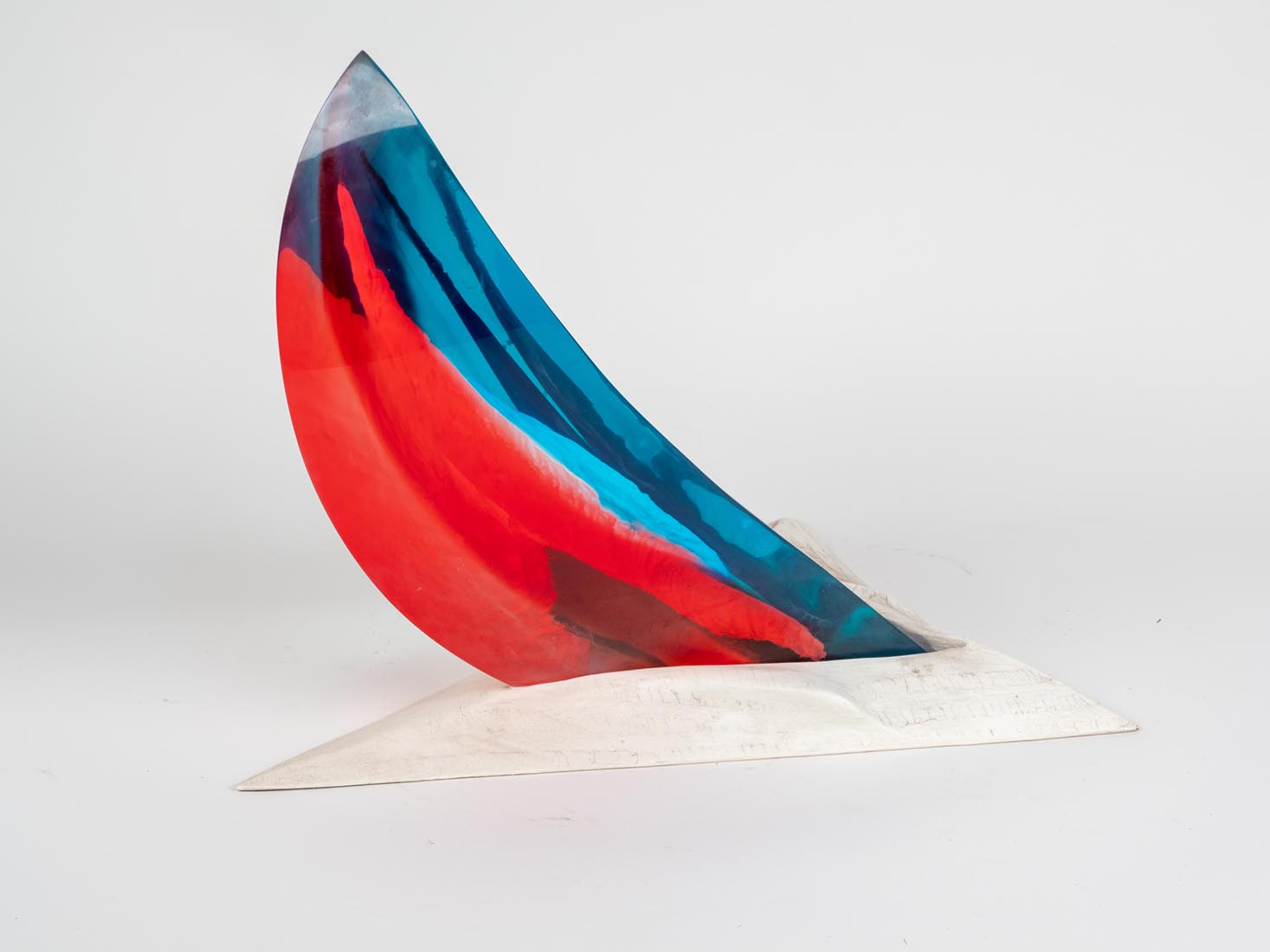 Cast Lucite spinaker sculpture by Marjorie White Williams