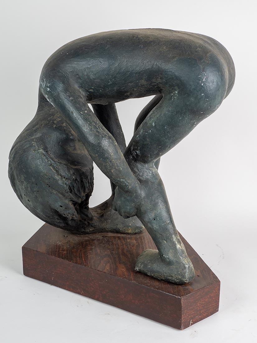 Girl Scratching Mosquito Bite - sculpture by Marjorie White Williams