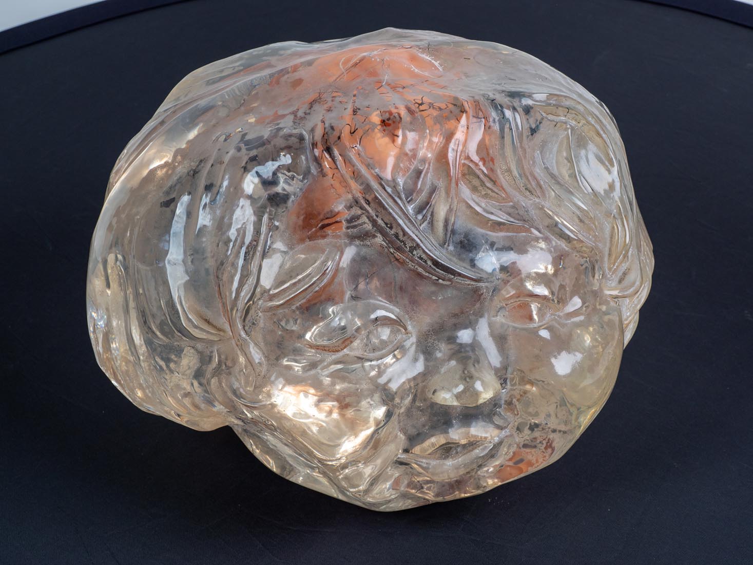 Lucite head - sculpture by Marjorie White Williams