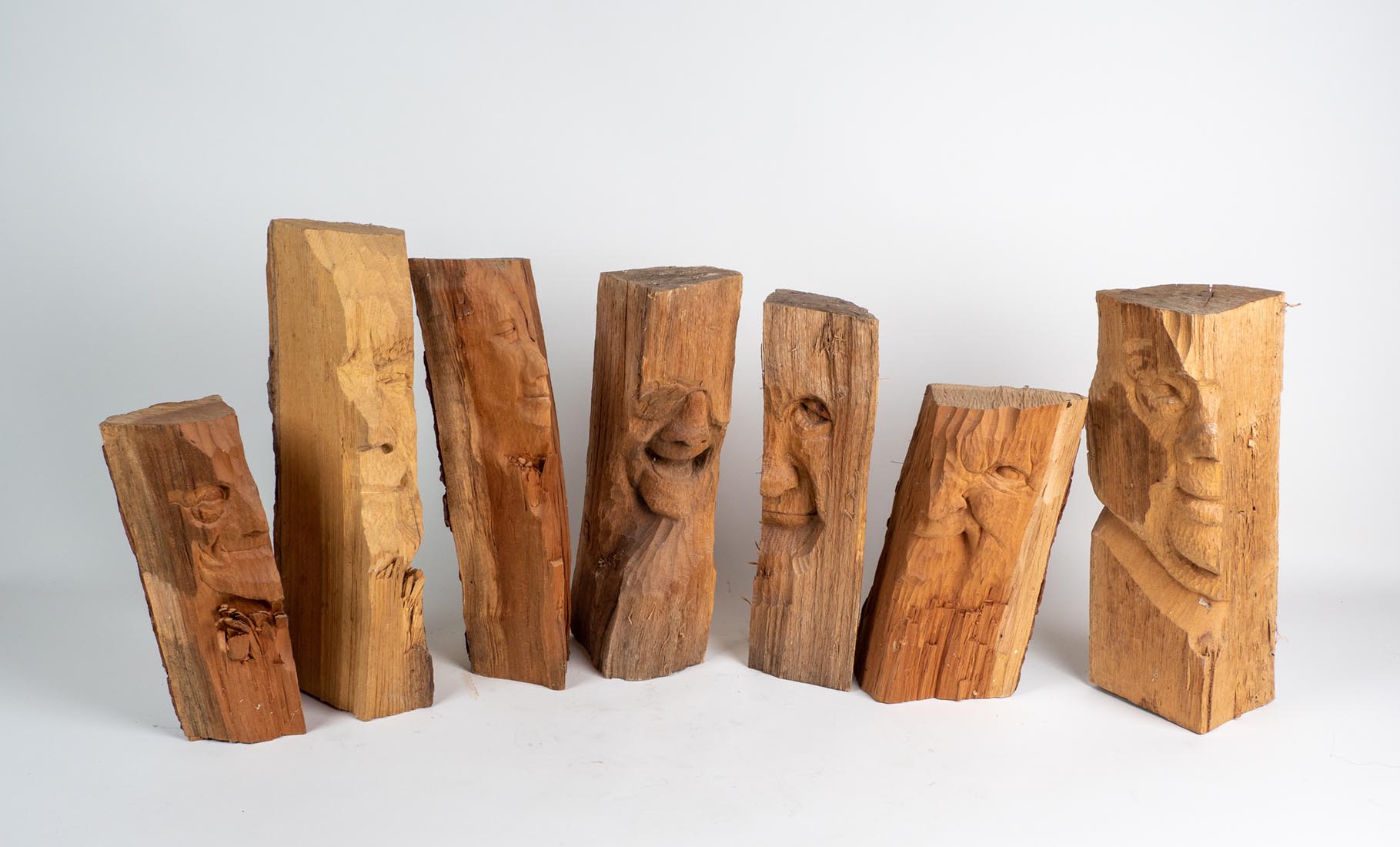 Seasoned Firewood - wood sculpture by Marjorie White Williams
