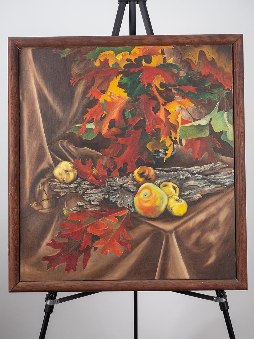 fall still life oil painting by Marjorie White Williams