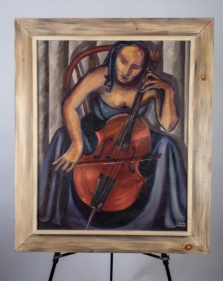 Violoncellist oil painting by Marjorie White Williams
