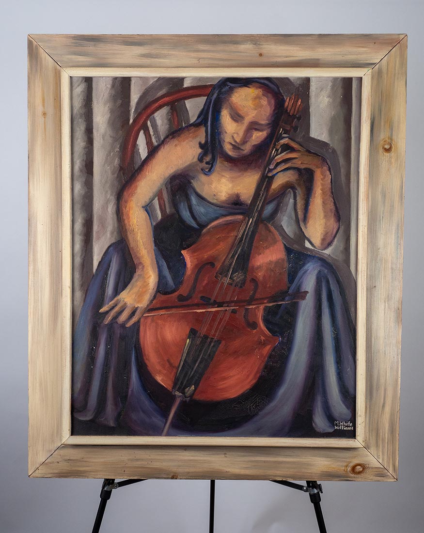 Violoncellist oil painting by Marjorie White Williams